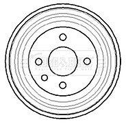 Borg & Beck - BRAKE DRUM - BBR7040 - Fits: GM Astra,Cavalier 1.3-1.8 79-