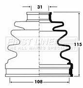 First Line - CV JOINT BOOT KIT - FCB2846 - Fits: Mitsubishi Shogun 2000 on