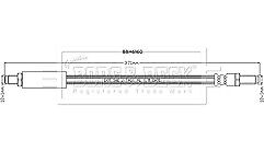 Borg & Beck - BRAKE HOSE - BBH6160 - Fits: Ford Escort,Consul,Granada