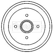 Borg & Beck - BRAKE DRUM - BBR7238 - Fits: Ford Fiesta 02-08