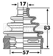 First Line - CV JOINT BOOT KIT - FCB6239 - Fits: Nissan Qashqai+2