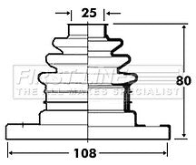 First Line - CV JOINT BOOT KIT - FCB2810 - Fits: Alfa Romeo, BMW - Inner