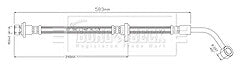 Borg & Beck - BRAKE HOSE - BBH8912 - Fits: Jazz MKIII 09/14-