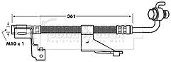 Borg & Beck - BRAKE HOSE - BBH6972 - Fits: Ford Escort 95-99