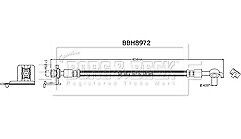Borg & Beck - BRAKE HOSE - BBH8972 - Fits: i20 (2014-) GB;IB various