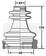 First Line - CV JOINT BOOT KIT - FCB6196 - Fits: Renault Clio, Megane