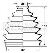 First Line - CV JOINT BOOT KIT - FCB6024 - Fits: Mitsubishi Shogun 2000 on