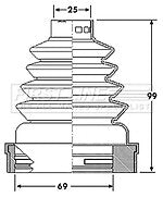 First Line - CV JOINT BOOT KIT - FCB6190 - Fits: Renault Clio