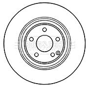 Borg & Beck - BRAKE DISC SINGLE - BBD5737S - Fits: Mercedes S class 98-