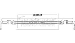 Borg & Beck - BRAKE HOSE - BBH6534 - Fits: Rover Metro, 100 series 80-