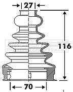 First Line - CV JOINT BOOT KIT - FCB6113 - Fits: Fiat Bravo II 2007-