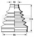 First Line - CV JOINT BOOT KIT - FCB2799 - Fits: Ford Transit V, FWD - Inner