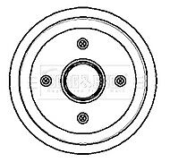 Borg & Beck - BRAKE DRUM - BBR7055 - Fits: Ford Escort,Fiesta w/o ABS 90-
