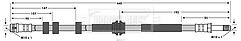 Borg & Beck - BRAKE HOSE - BBH7573 - Fits: Audi A4,A5,Q5 07/11-