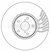 Borg & Beck - BRAKE DISC SINGLE - BBD5783S - Fits: Lexus GS 300/430 04/05-
