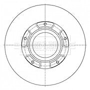 Borg & Beck - BRAKE DISC SINGLE - BBD6073S - Fits: Ford Transit 2.2 TDCi 05/14-
