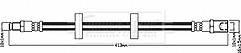 Borg & Beck - BRAKE HOSE - BBH8673 - Fits: IVECO Daily III  04-07