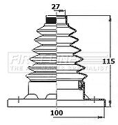 First Line - CV JOINT BOOT KIT - FCB6134 - Fits: VW Golf VI