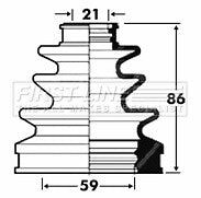 First Line - CV JOINT BOOT KIT - FCB2876 - Fits: Toyota Yaris 1.3i