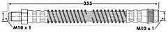 Borg & Beck - BRAKE HOSE - BBH6254 - Fits: PSA Saxo,106 (3 stud) 91-03