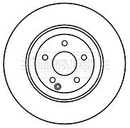 Borg & Beck - BRAKE DISC SINGLE - BBD6049S - Fits: Mercedes S Class 320 CDI 06-