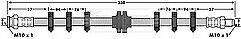 Borg & Beck - BRAKE HOSE - BBH6099 - Fits: Fiat Croma,  Lancia Thema