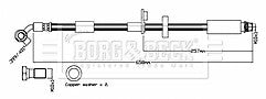 Borg & Beck - BRAKE HOSE - BBH8794 - Fits: 208 CA,CC  2012>