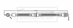 Borg & Beck - BRAKE HOSE - BBH6816 - Fits: Volvo S40/V40 96-