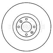 Borg & Beck - BRAKE DISC SINGLE - BBD6012S - Fits: Citroen DS4,DS5 04/11-