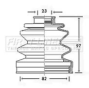 First Line - CV JOINT BOOT KIT - FCB2288 - Fits: Honda - Outer