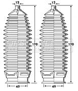 First Line - STEERING GAITER KIT - FSG3406 - Fits: Kia Pro Cee'd