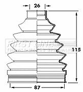 First Line - CV JOINT BOOT KIT - FCB6049 - Fits: Toyota Avensis, Corolla
