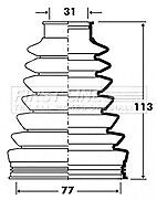 First Line - CV JOINT BOOT KIT - FCB2831 - Fits: VW Transporter - Inner