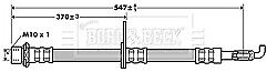 Borg & Beck - BRAKE HOSE - BBH7387 - Fits: Toyota Celica (T20) 1.8,2.0
