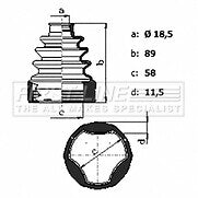 First Line - CV JOINT BOOT KIT - FCB6439 - Fits: SPARK