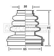 First Line - CV JOINT BOOT KIT - FCB2737 - Fits: Citroen - Inner