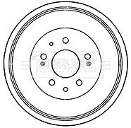 Borg & Beck - BRAKE DRUM - BBR7233 - Fits: Toyota Hi-Lux 2.5D-4D RWD01-05