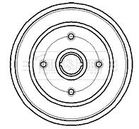 Borg & Beck - BRAKE DRUM - BBR7044 - Fits: GM Nova,Corsa 83-