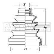 First Line - CV JOINT BOOT KIT - FCB2755 - Fits: Honda - Inner