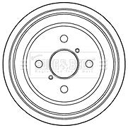 Borg & Beck - BRAKE DRUM - BBR7217 - Fits: Toyota Yaris 01/06-