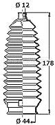 First Line - STEERING GAITER KIT - FSG3471 - Fits: Honda Jazz 02 -