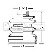 First Line - CV JOINT BOOT KIT - FCB2742 - Fits: Kia, Mazda - Inner