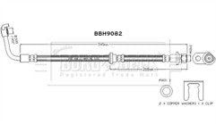 Borg & Beck - BRAKE HOSE - BBH9082 - Fits: CRV V 2016-