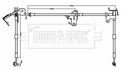 Borg & Beck - BRAKE HOSE - BBH8740 - Fits: RANGE ROVER IV L405 2012>