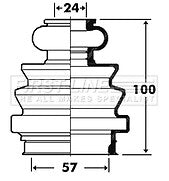 First Line - CV JOINT BOOT KIT - FCB2716 - Fits: Volkswagen - Inner