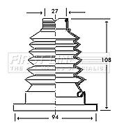 First Line - CV JOINT BOOT KIT - FCB2788 - Fits: VW Golf IV - Inner