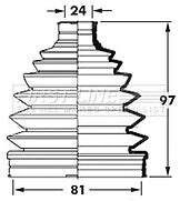 First Line - CV JOINT BOOT KIT - FCB6010 - Fits: Mazda 626, Xedos 6, Subaru