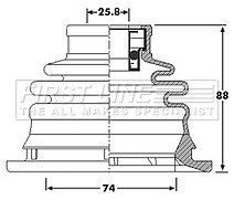 First Line - CV JOINT BOOT KIT - FCB6209 - Fits: Renault Clio II