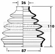 First Line - CV JOINT BOOT KIT - FCB6097 - Fits: Vauxhall Astra, Vectra, Zafira