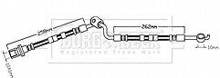 Borg & Beck - BRAKE HOSE - BBH8415 - Fits: Mazda 6 (GG,GY) 1.8 02-07
